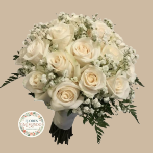 Ramo de Novia en Rosas Blancas