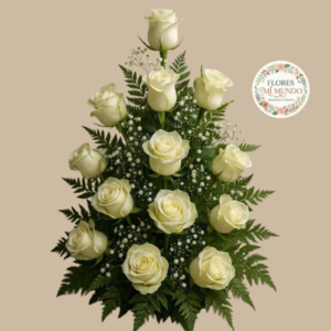 Arreglo en Rosas Blancas