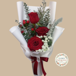 Ramo con 3 Rosas Rojas