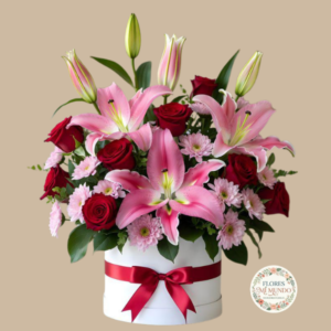 Box Primaveral de Rosas y Lirios