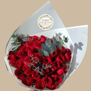Rosas Rojas en Fino Ramo