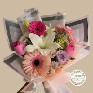 Fino Ramo Con Flores Mixtas