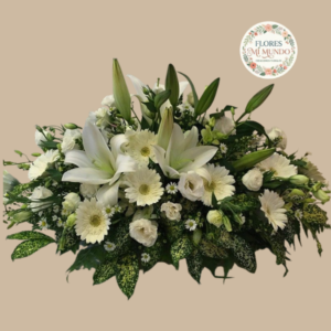 Cubre Urnas en Flores Blancas