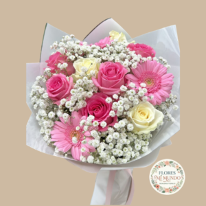 Delicado Ramo con Rosas y Gerberas
