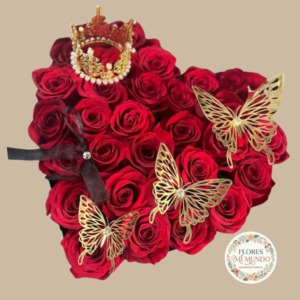 Box Corazon con Rosas Rojas