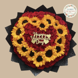 Ramo XXL con Rosas y Girasoles