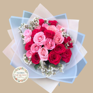 Rosas Bicolor en Fino Ramo