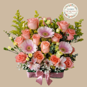 Arreglo con Rosas y Gerberas