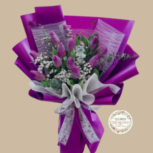 Ramo con Tulipanes Morados