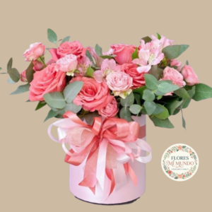 Box con flores Rosadaas