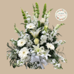 Arrimo con Flores Blancas