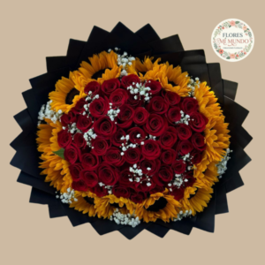 Ramo XXL de Rosas y Girasoles