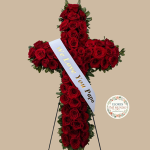 Cruz en Rosas Rojas