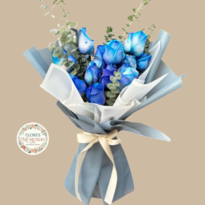 Rosas Azules en Ramo