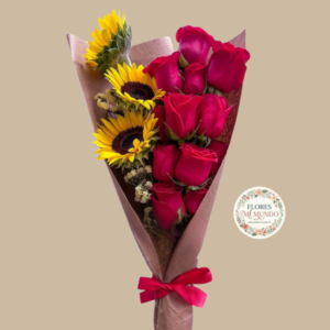 Ramo extendido de Rosas y Girsoles