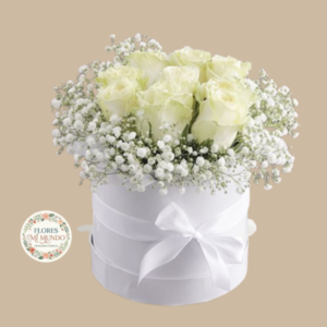 Box con Rosas Blancas