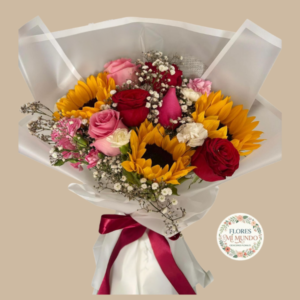 Ramo Surtido con Rosas y Girasoles