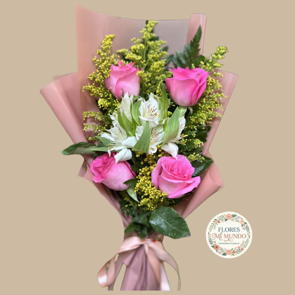 Ramo con Rosas y Astromelias