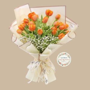 Ramo con Tulipanes naranjos