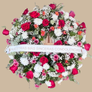 Corona de condolencias Roja