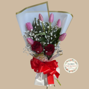 Ramo con Rosas y Tulipanes