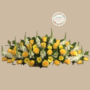Cubre urnas con Rosas Amarillas