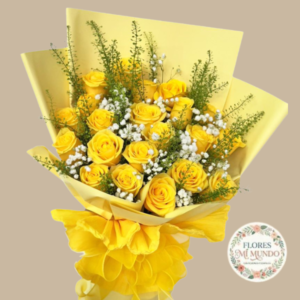 25 Rosas Amarillas en Ramo
