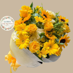 Ramo Girasoles y Rosas Amarillas
