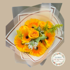 Ramo con Gerberas Amarillas y Girasoles
