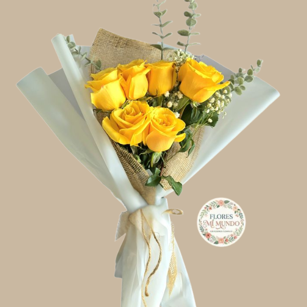 Ramo con 6 Rosas Extendidas