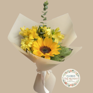 Girasol y Astromelias en Ramo