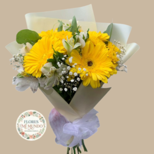 Ramo con 4 Gerberas Amarillas
