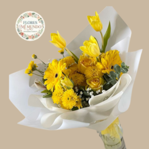 Gerberas , Rosas y Tulipanes en Ramo