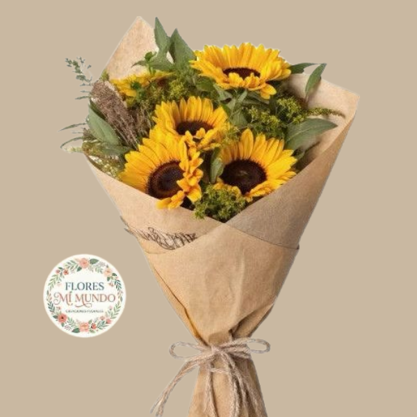 Fino Ramo de Girasoles Silvestre